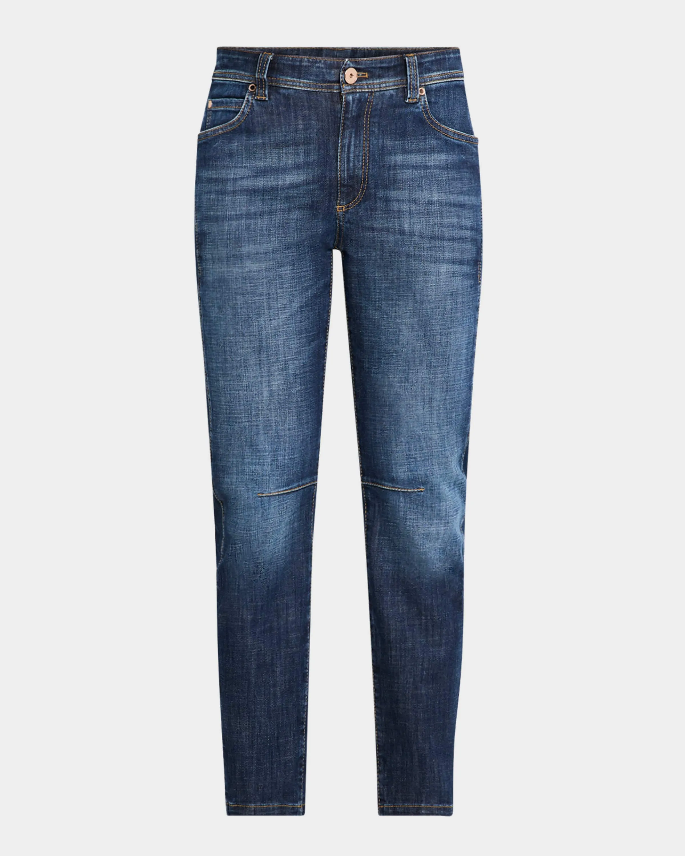 Mid-Rise Skinny-Leg Ankle Equestrian Denim Jeans
