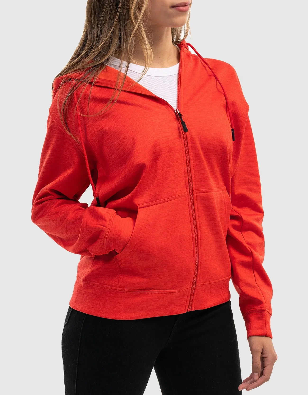 Mio Marino Premium Zip-Up Hoodie for Women with Smooth Matte Finish & Cozy Fleece Inner Lining - Women's Sweater with Hood