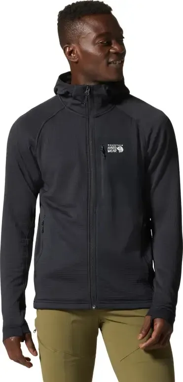 Mountain Hardwear Men's Polartec Power Grid Full Zip Hoody Black | Buy Mountain Hardwear Men's Polartec Power Grid Ful