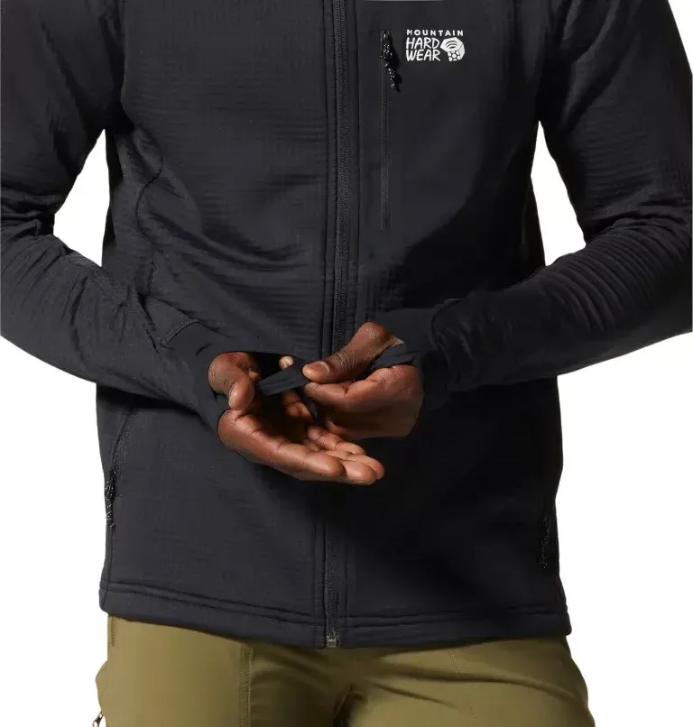 Mountain Hardwear Men's Polartec Power Grid Full Zip Hoody Black | Buy Mountain Hardwear Men's Polartec Power Grid Ful