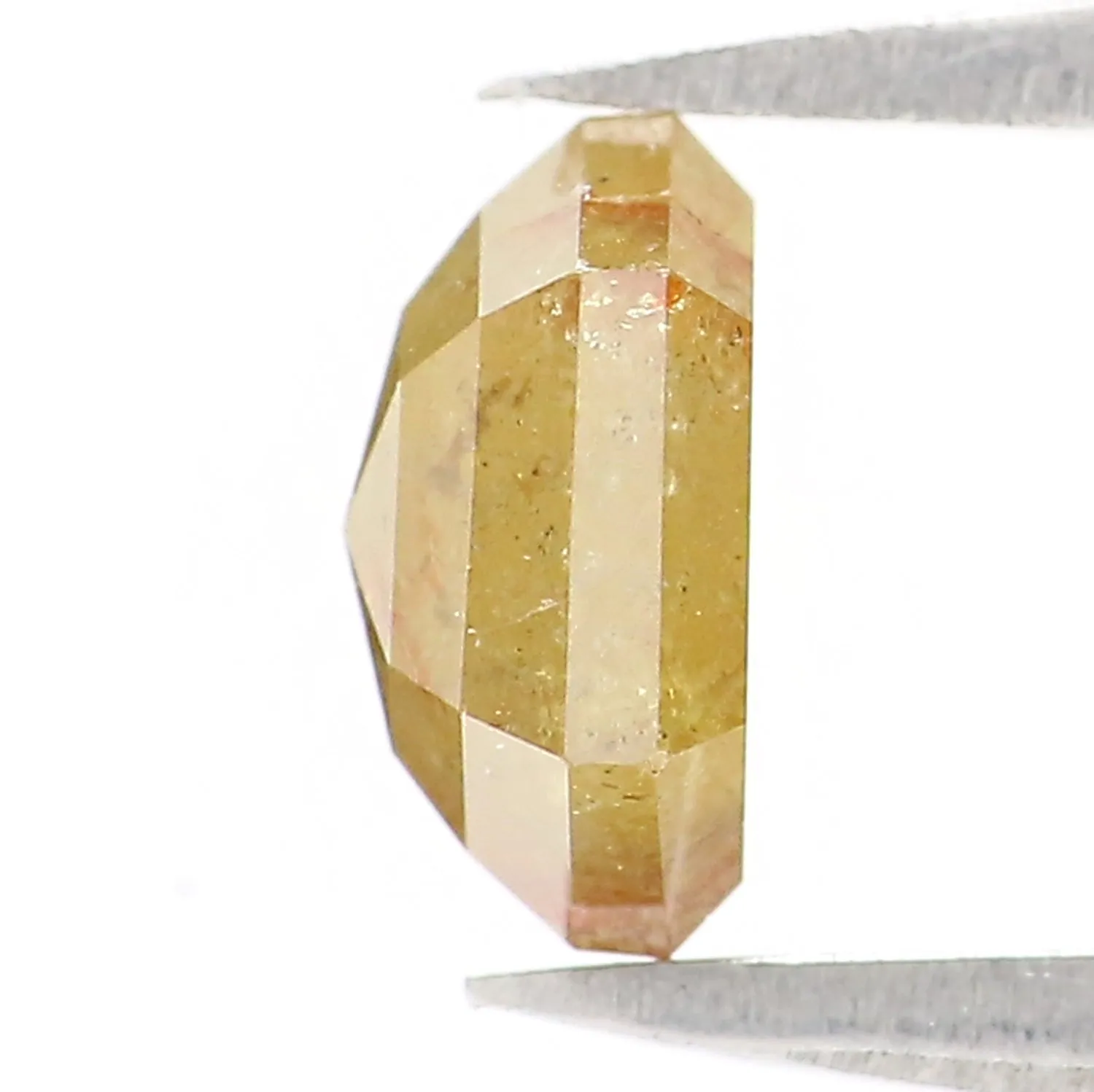 Natural Loose Hexagon Diamond, Yellow Color Diamond, Natural Loose Diamond, Hexagon Rose Cut Diamond, 1.01 CT Hexagon Shape Diam