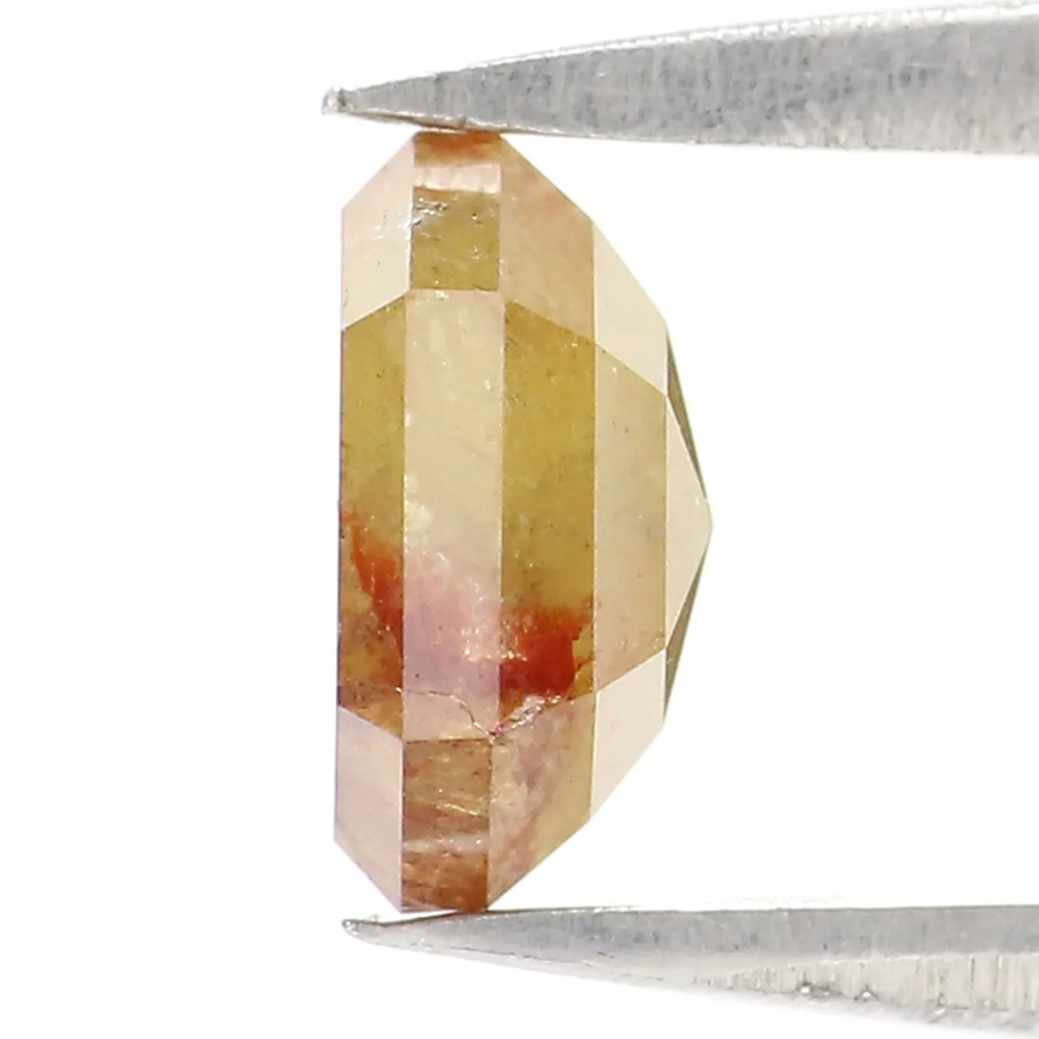 Natural Loose Hexagon Diamond, Yellow Color Diamond, Natural Loose Diamond, Hexagon Rose Cut Diamond, 1.01 CT Hexagon Shape Diam