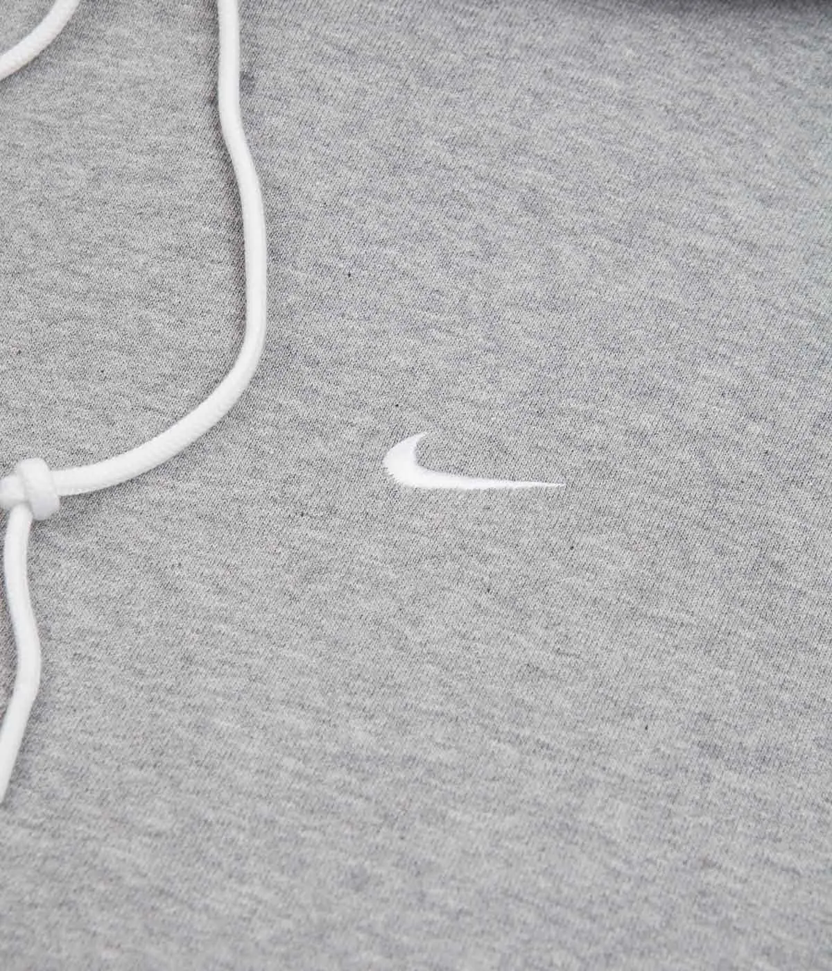 Nike Solo Swoosh Hoodie - Dark Grey Heather / White