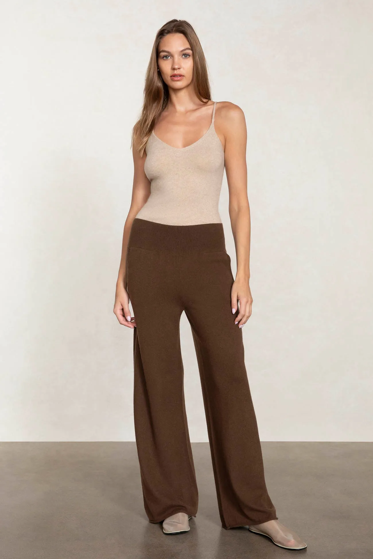 OLIVIA CASHMERE V-NECK BODYSUIT