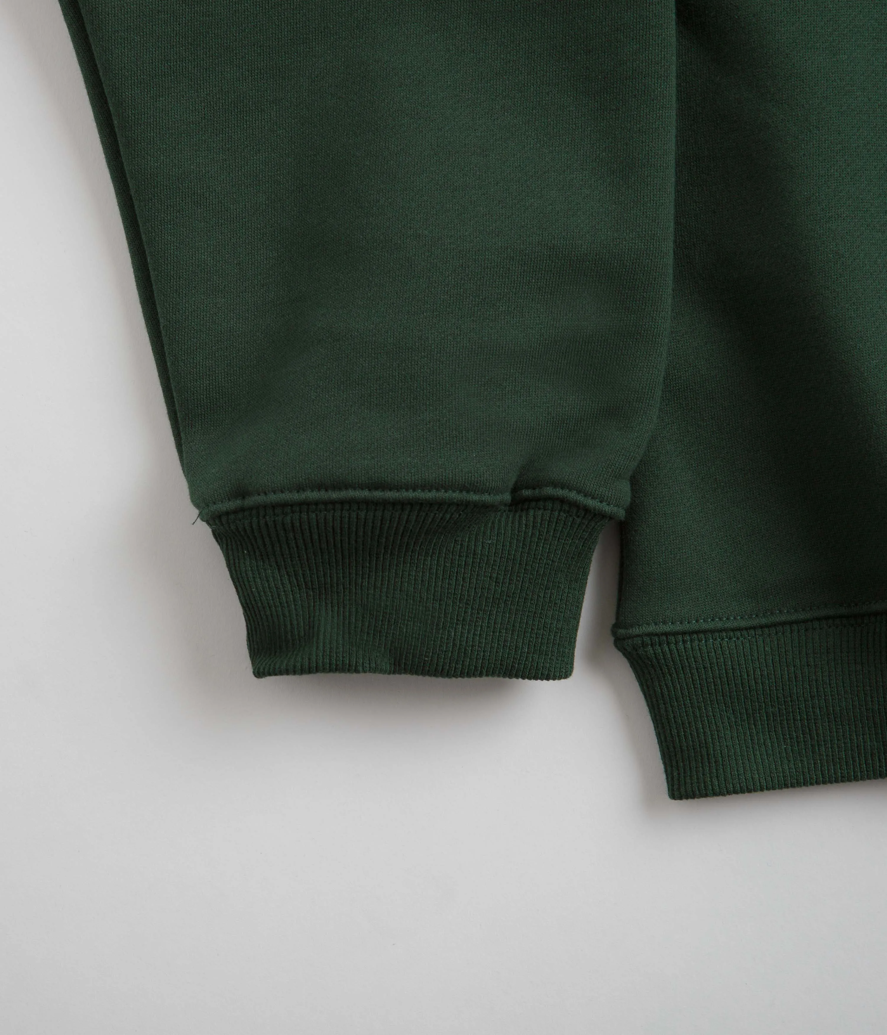 Pass Port Sunken Logo Embroidery Hoodie - Forest Green