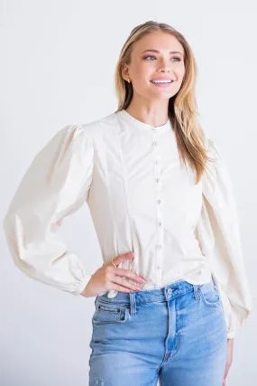 Poplin Button Top