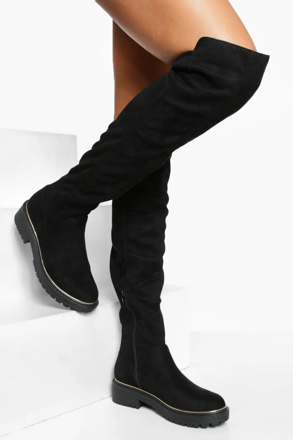 Rand Detail Over The Knee Boot