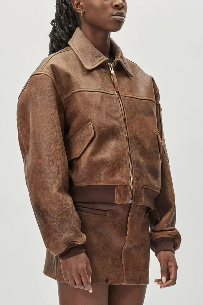 ROCKY LEATHER BOMBER