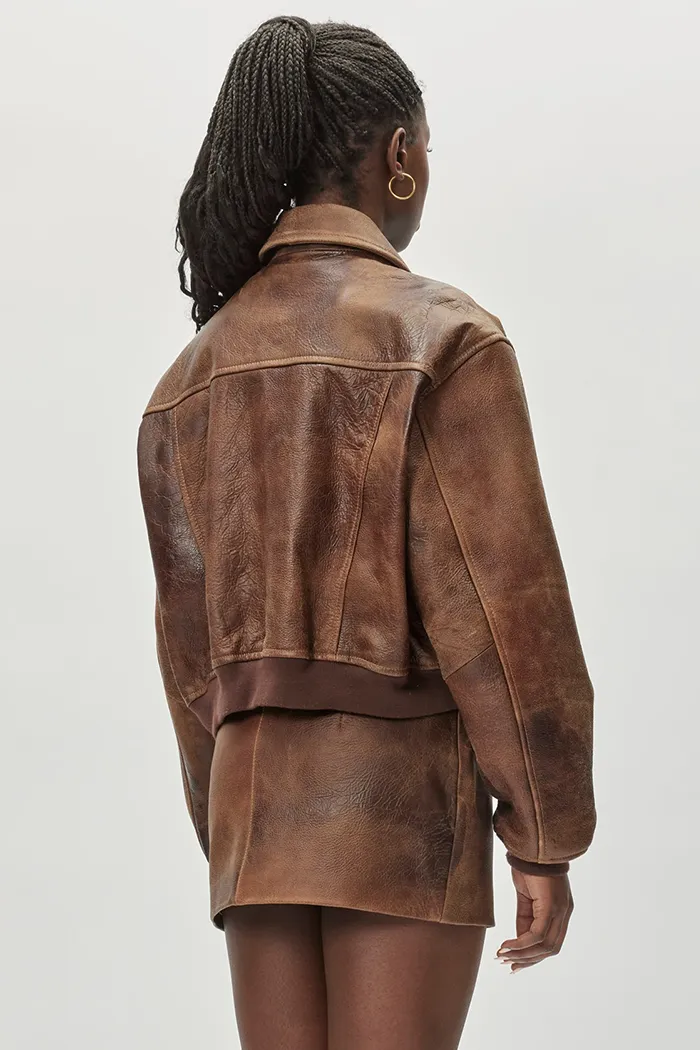 ROCKY LEATHER BOMBER