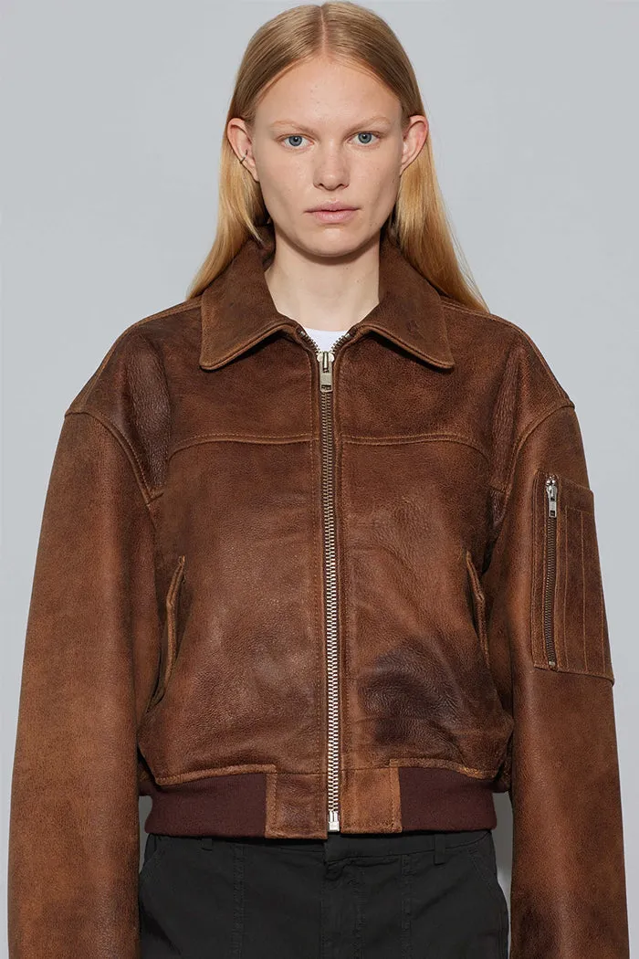 ROCKY LEATHER BOMBER