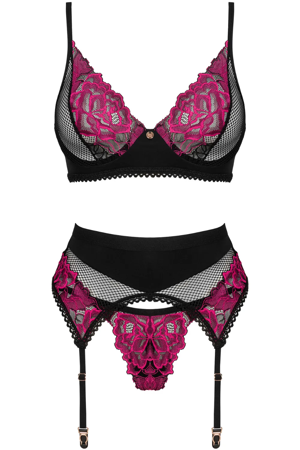 Rosenty Bra, Thong & Suspender