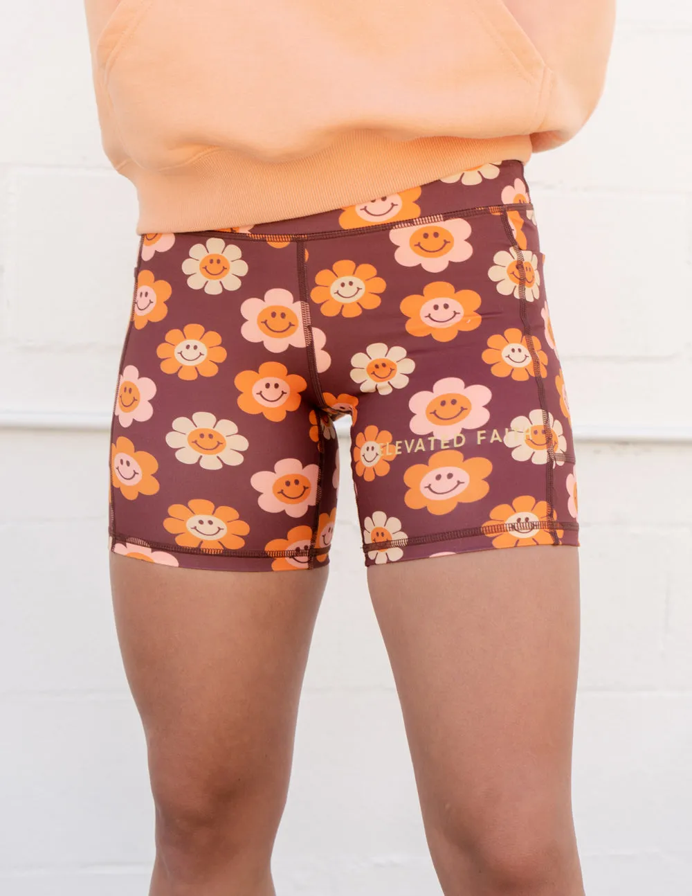 Smiley Flower Biker Short