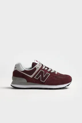 Sneaker 574 Core in Burgundy/White