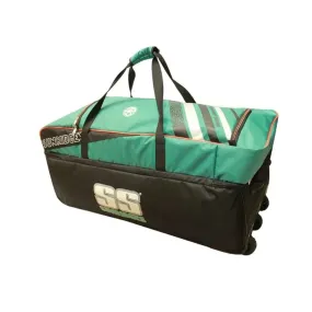 SS Master 9000 Wheels Cricket Kit Bag (Black/Green)