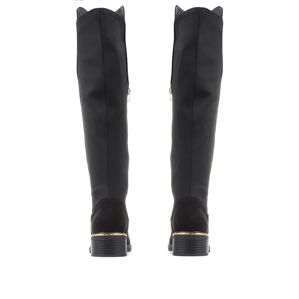 Stretch-Fit Knee High Boots - TELOO36005 / 322 612