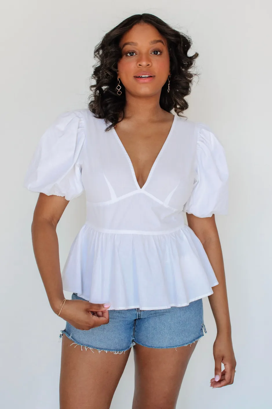 Sunwashed Babydoll Top