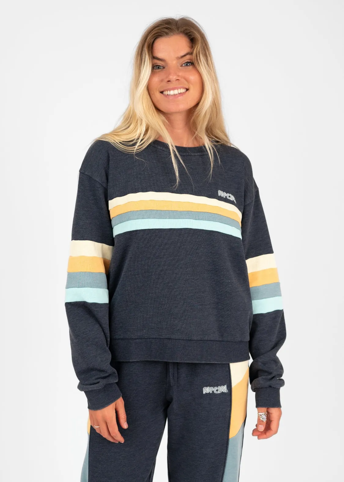 Surf Revival Panelled Crew Sweatshirt