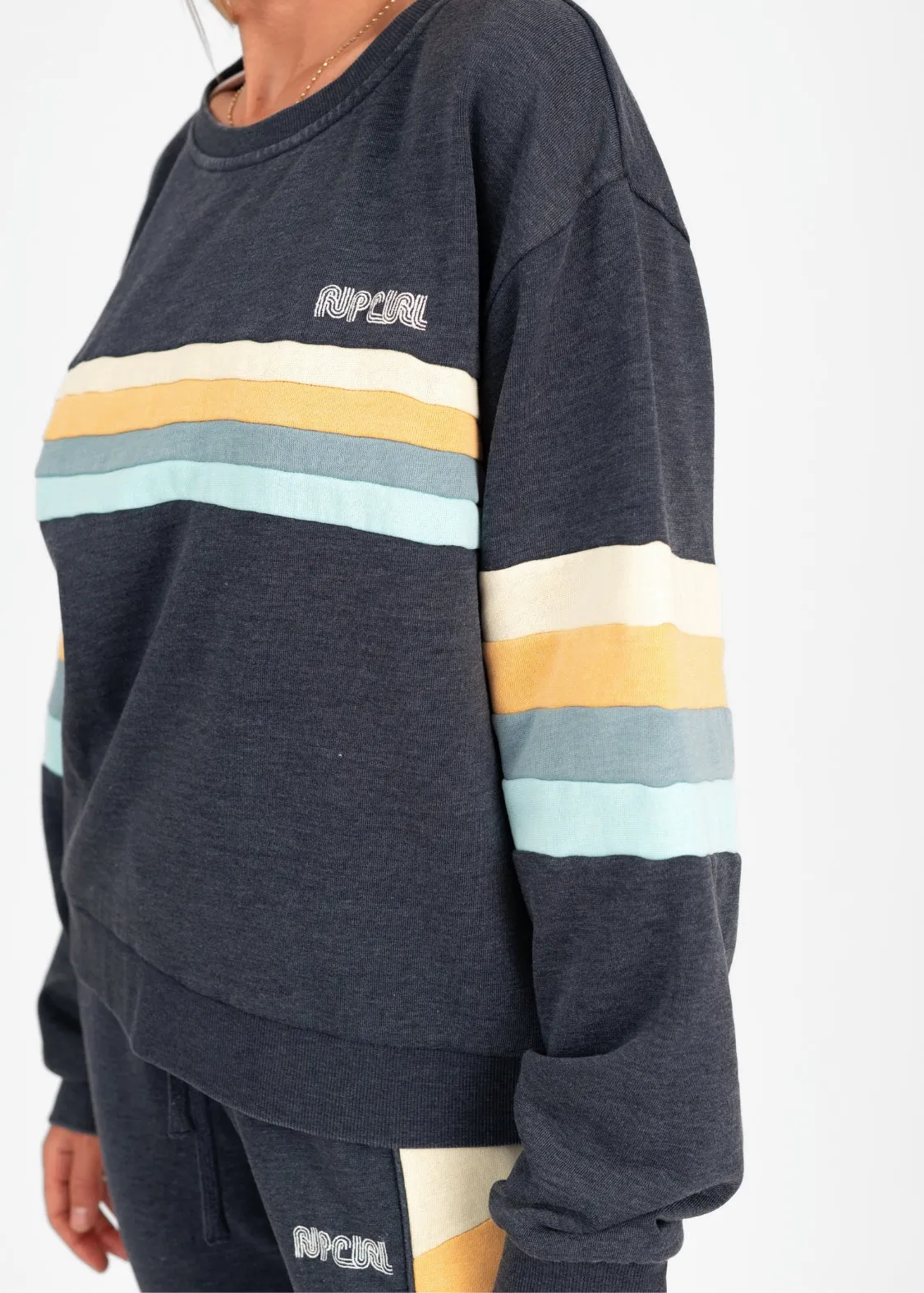 Surf Revival Panelled Crew Sweatshirt