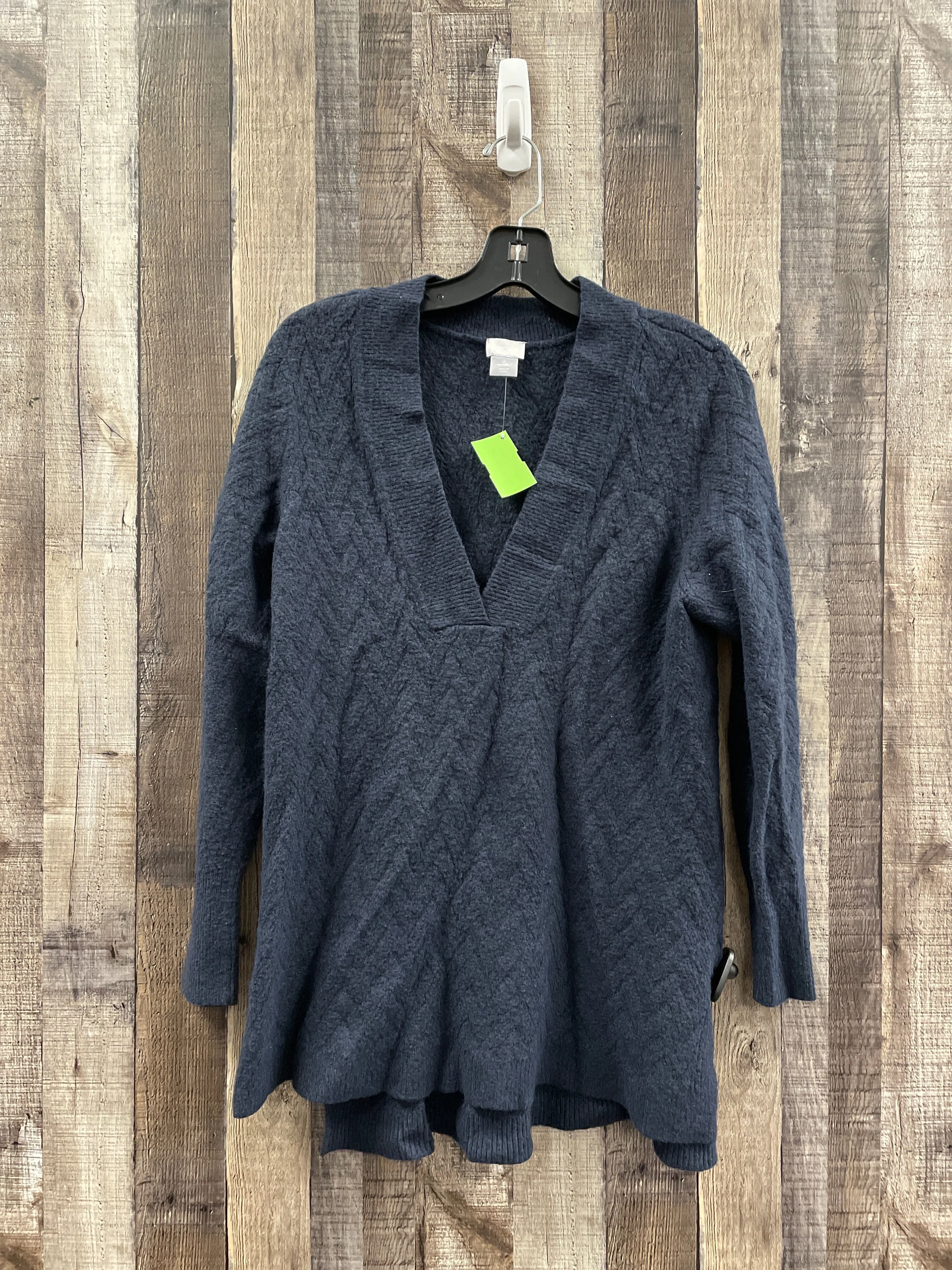 Sweater By Chicos In Navy, Size: L