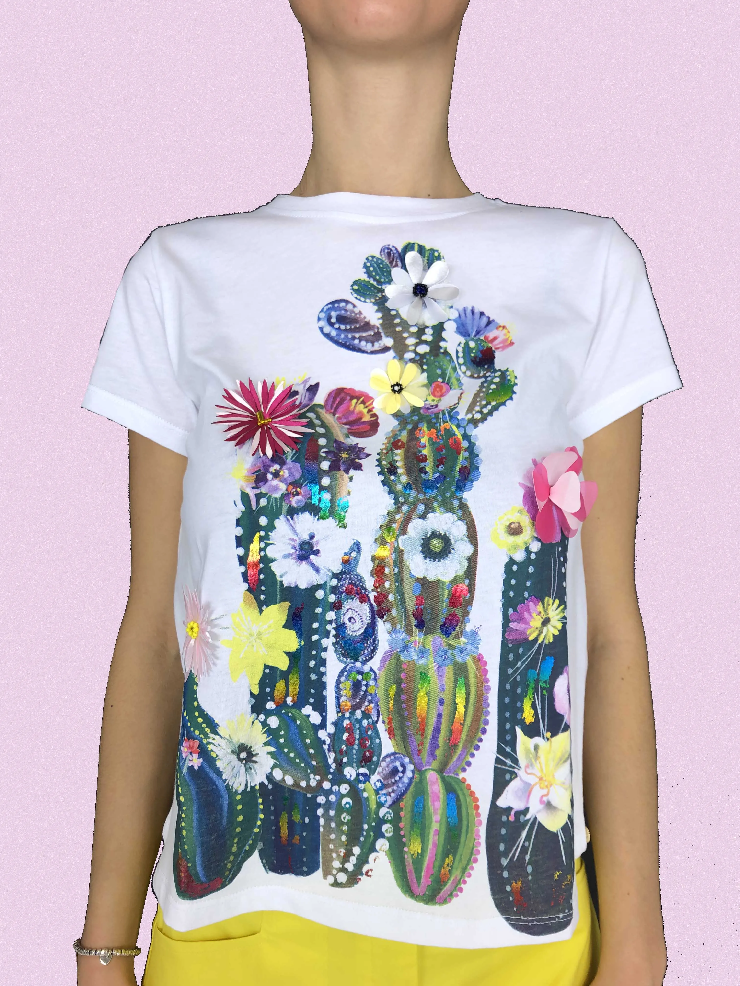 T-SHIRT DONNA CON CATCUS