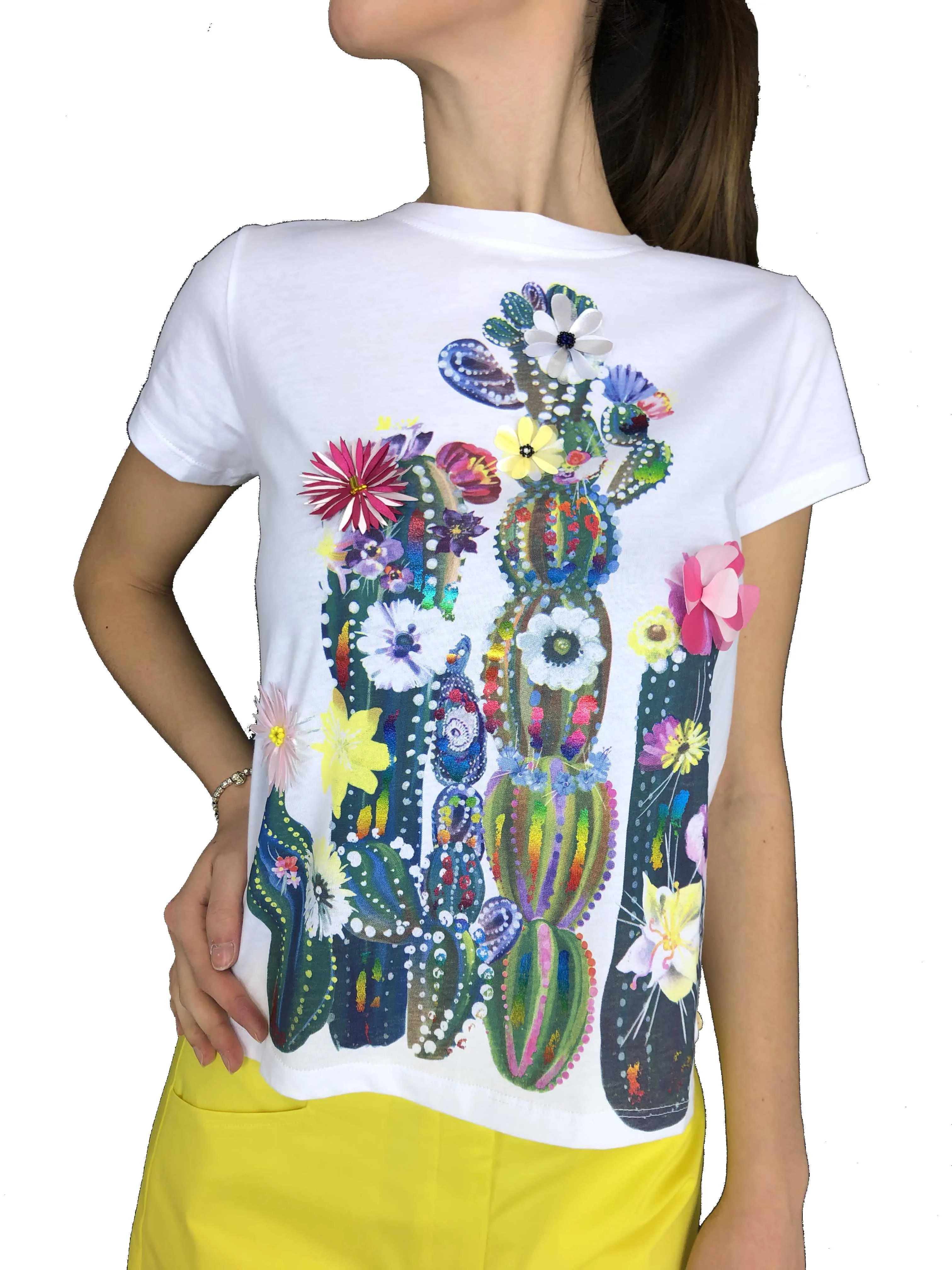 T-SHIRT DONNA CON CATCUS