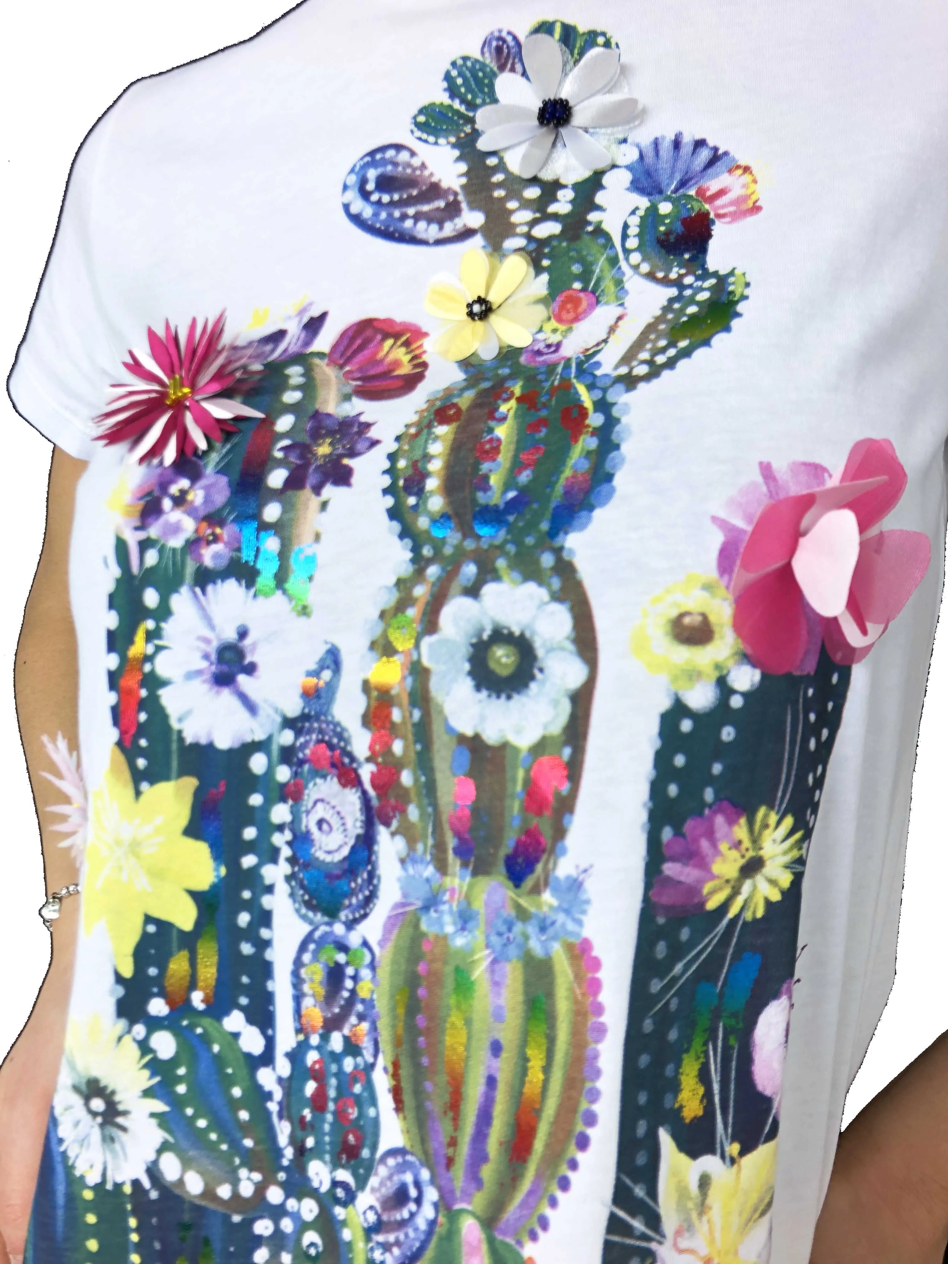 T-SHIRT DONNA CON CATCUS