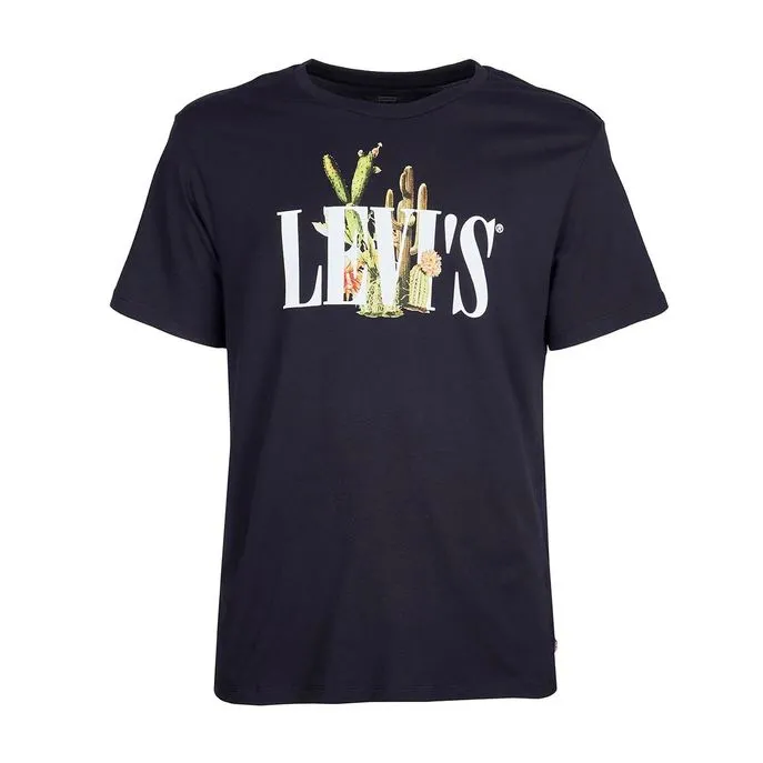 T-SHIRT LOGO SERIF CACTUS Man Jet Black