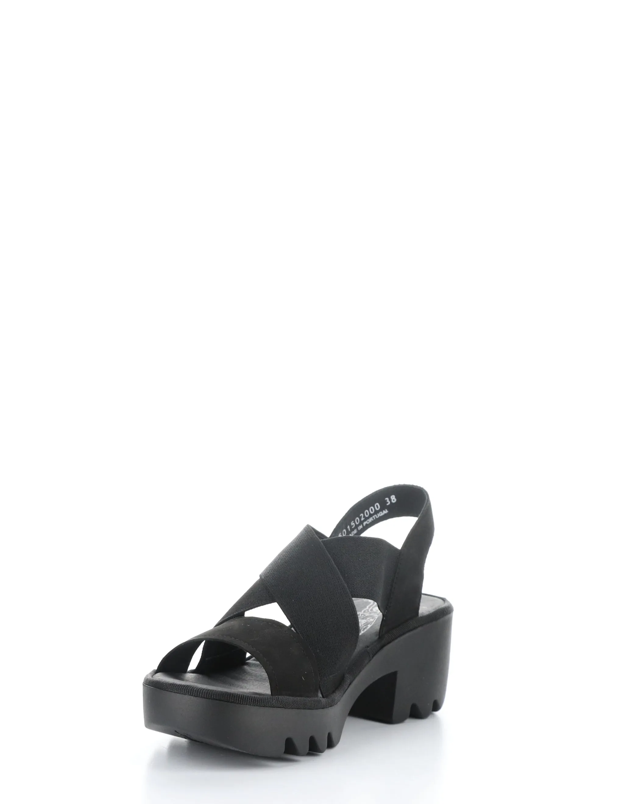 TAJI502FLY 000 BLACK Round Toe Sandals