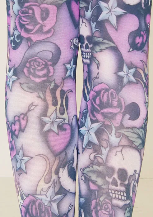 Tiffany Quinn Gothic Skull Tights ()