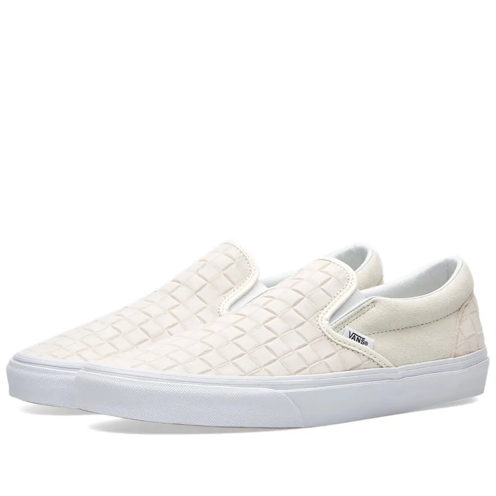 Vans Classic Slip OnWhite Suede Checkerboard