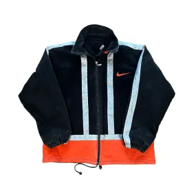 Vintage 90s Black, Orange + Grey Nike Coat - Large