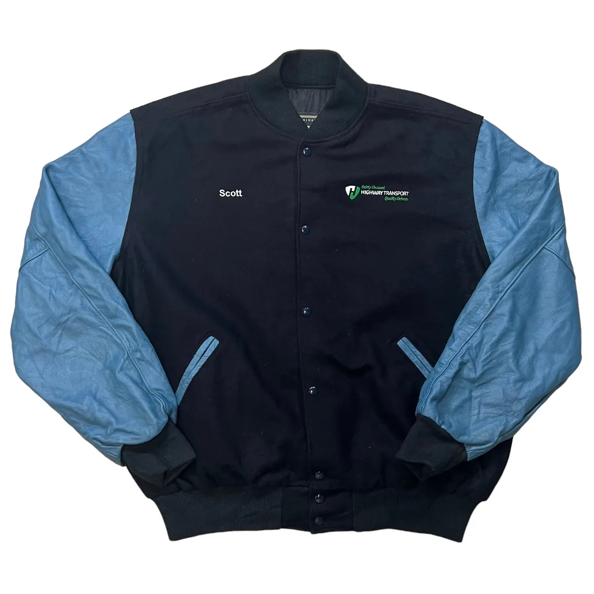 Vintage Scott Black Blue Varsity Jacket