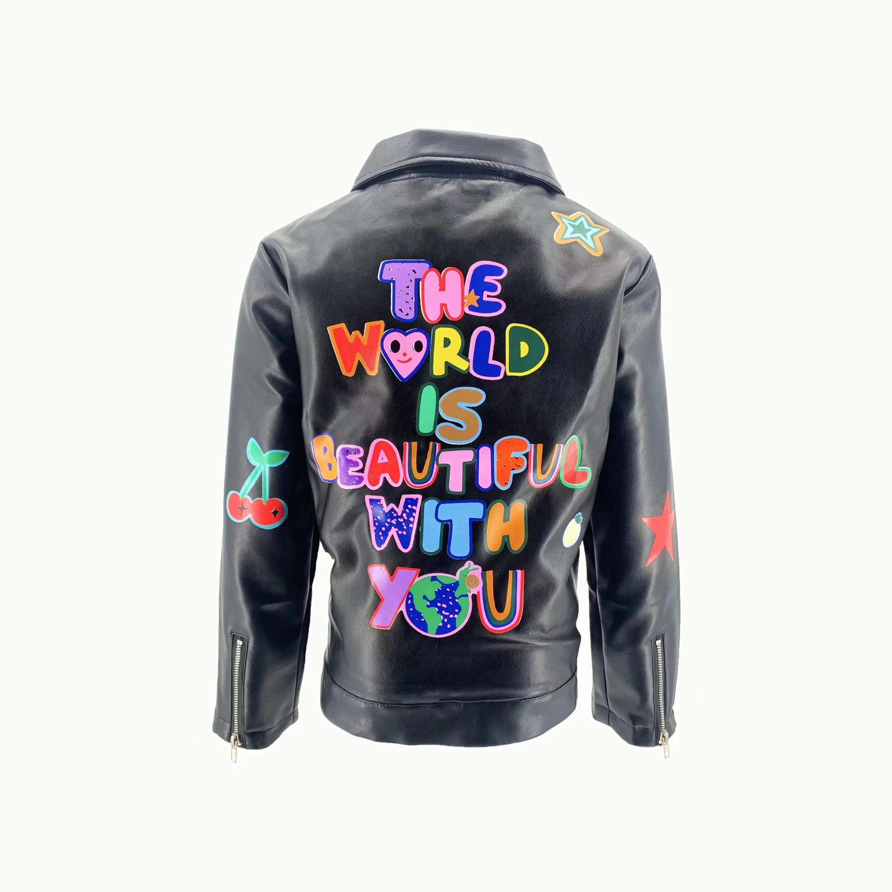 Women's Doodle Art Vegan Moto