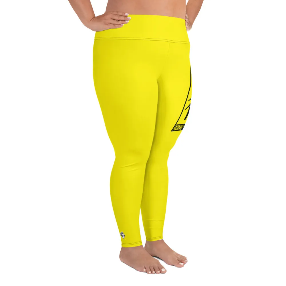 Women's Plus Size Yoga Pants Workout Leggings For Jiu Jitsu 017 - Golden Sun