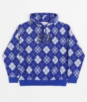 Yardsale Argyle Hoodie - Blue